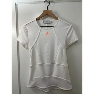Stella McCartney Adidas Barricade White Mesh Short Sleeve Top - Women's 40 (S)